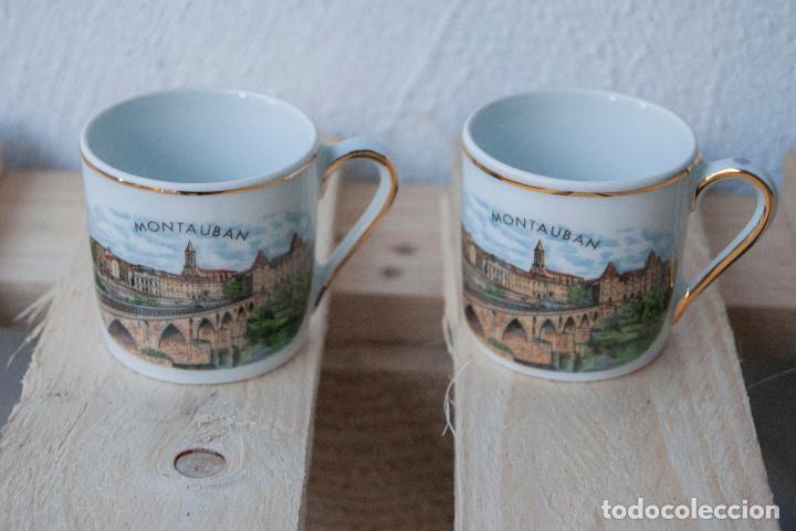 Vintage: PAREJA DE TAZAS DE CAFE PORCELANA DE LIMOGES