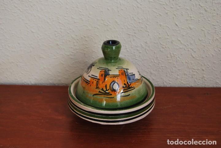 Vintage: PEQUE&Ntilde;O TAJ&Iacute;N DE CER&Aacute;MICA - MARRUECOS