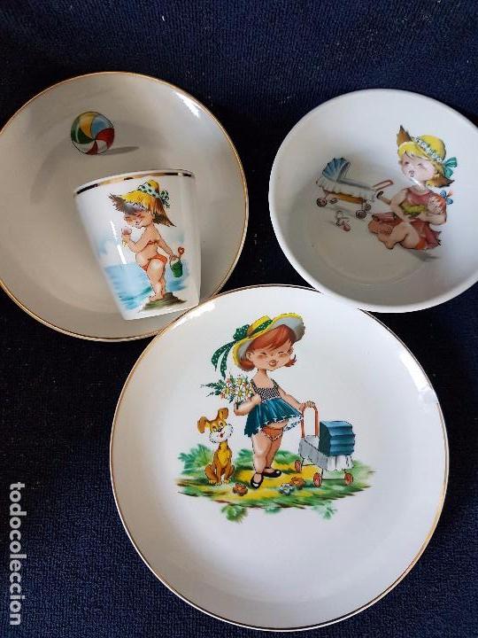 Vintage: PRECIOSO Y ANTIGUO JUEGO PARA NI&Ntilde;A PORCELANA A&Ntilde;OS 1950-60 BELLA DECORACI&Oacute;N