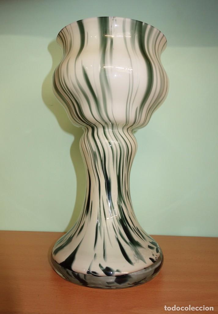 Vintage: Ikora florero en verde jaspeado - Foto 1