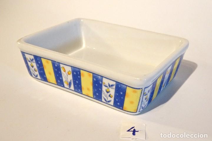 Vintage: TERRINA BANDEJA FUENTE MINIATURA VAC&Iacute;ABOLSILLO DE LOZA #4