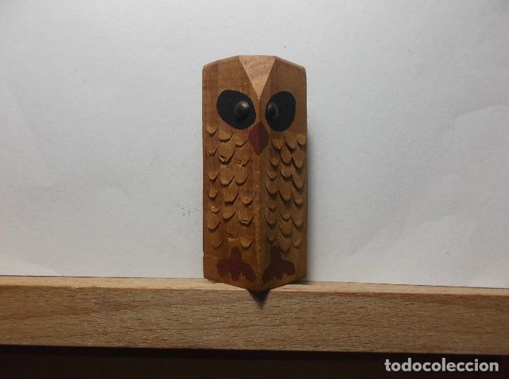 Vintage: BUHO REALIZADO EN MADERA.