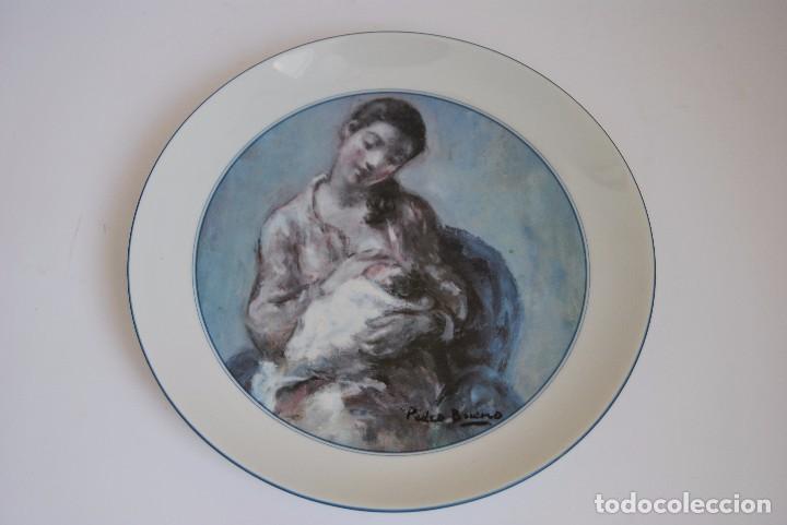 Vintage: PLATO SERIGRAFIADO CON DIBUJO DE PEDRO BUENO -PORCELANA SANTA CLARA - ED. LIMITADA 3000 U. - MILUPA
