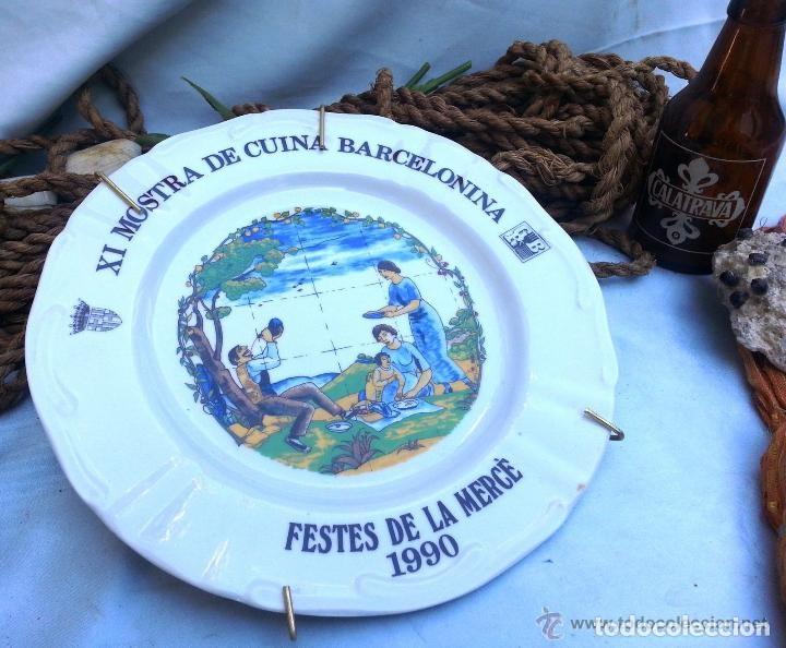 Vintage: VIEJO PLATO CER&Aacute;MICO DE LA FIESTA DE LA MERCE DEL A&Ntilde;O 1.990: