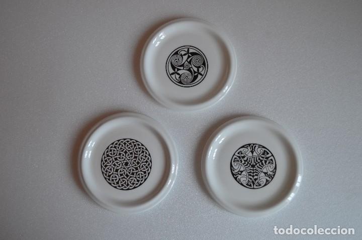 Vintage: Conjunto de 3 posavasos . Porcelana. Fabricado en Escocia. romanjuguetesymas.