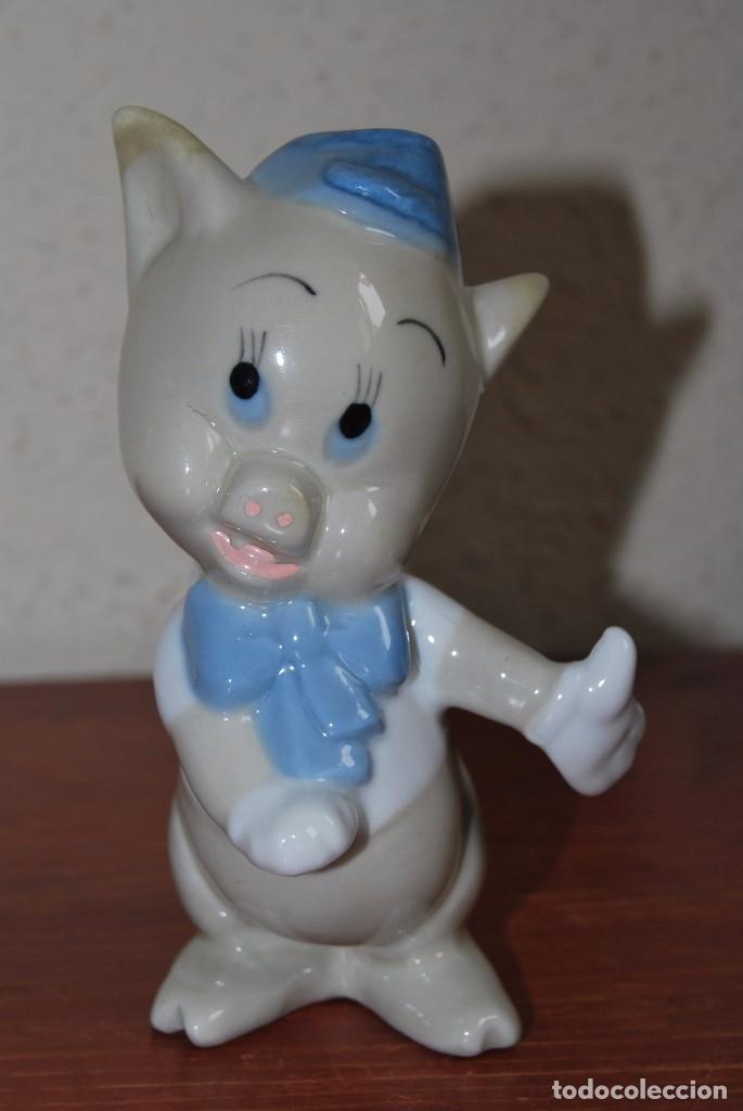 Vintage: FIGURA DE PORCELANA - CERDO WALT DISNEY - CERDITO