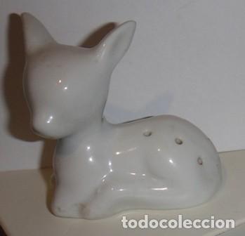 Vintage: Palillero de porcelana con forma de cervatillo