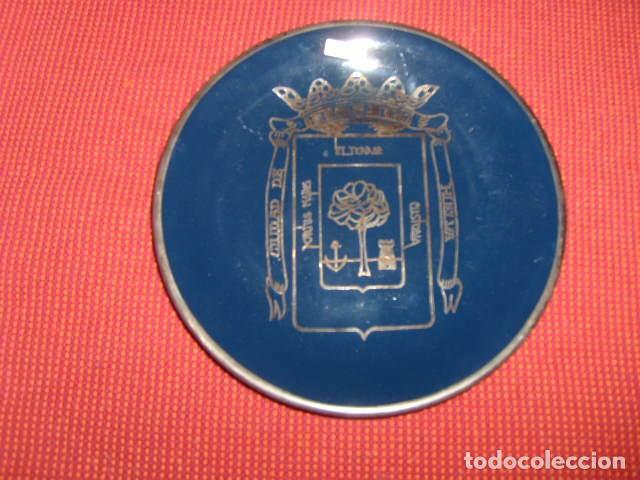 Vintage: PLATO CON ESCUDO DE HUELVA PLATA DE LEY