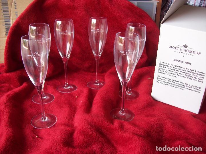 Ibiza Imperial oro rosa copas de champán cristal puro color oro rosado edición limitada Juego de 6 copas de champán Moet & Chandon 