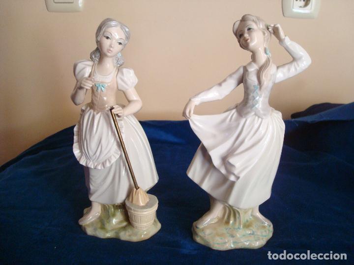 Vintage: tengra ceramica de valencia dos figuras enumeradas