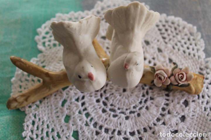 Vintage: PALOMAS EN RAMA CAPODIMONTE - Foto 4