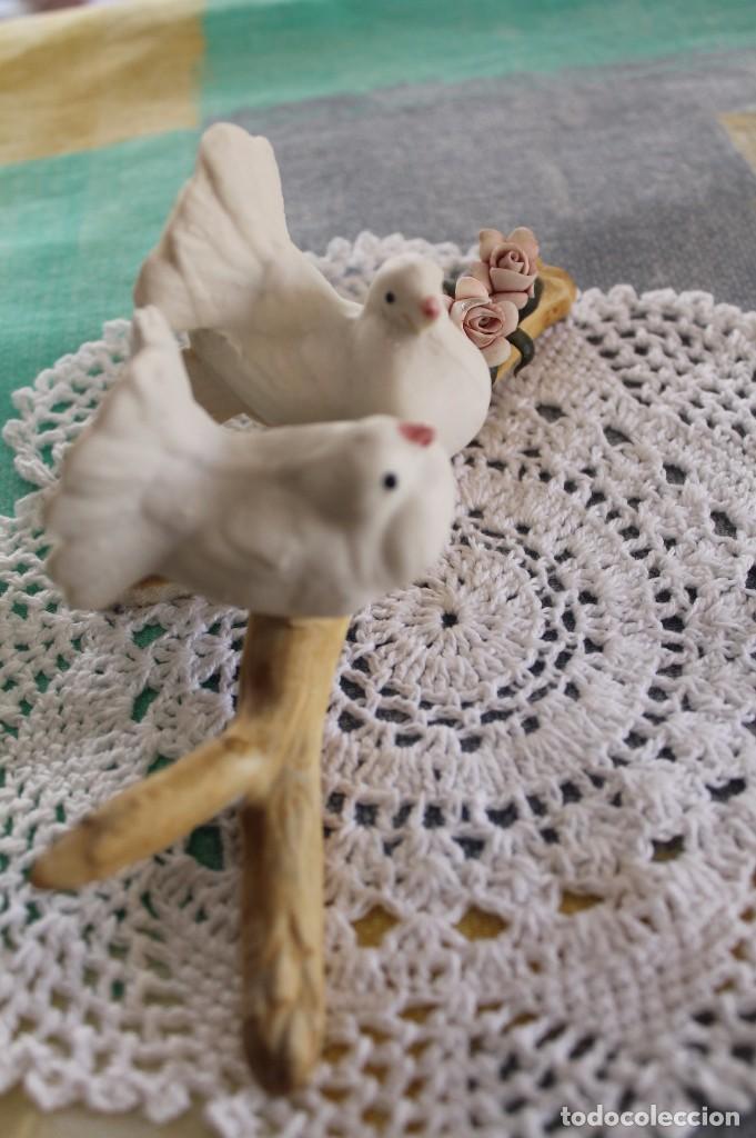 Vintage: PALOMAS EN RAMA CAPODIMONTE - Foto 3