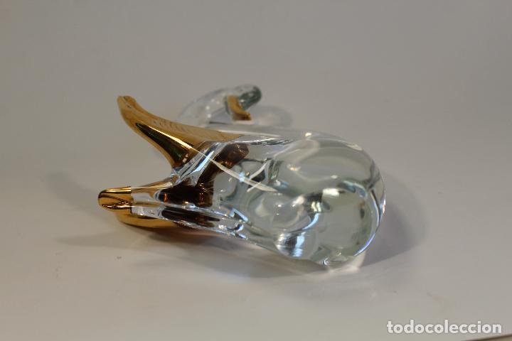 Vintage: cisne en cristal con oro - Foto 2