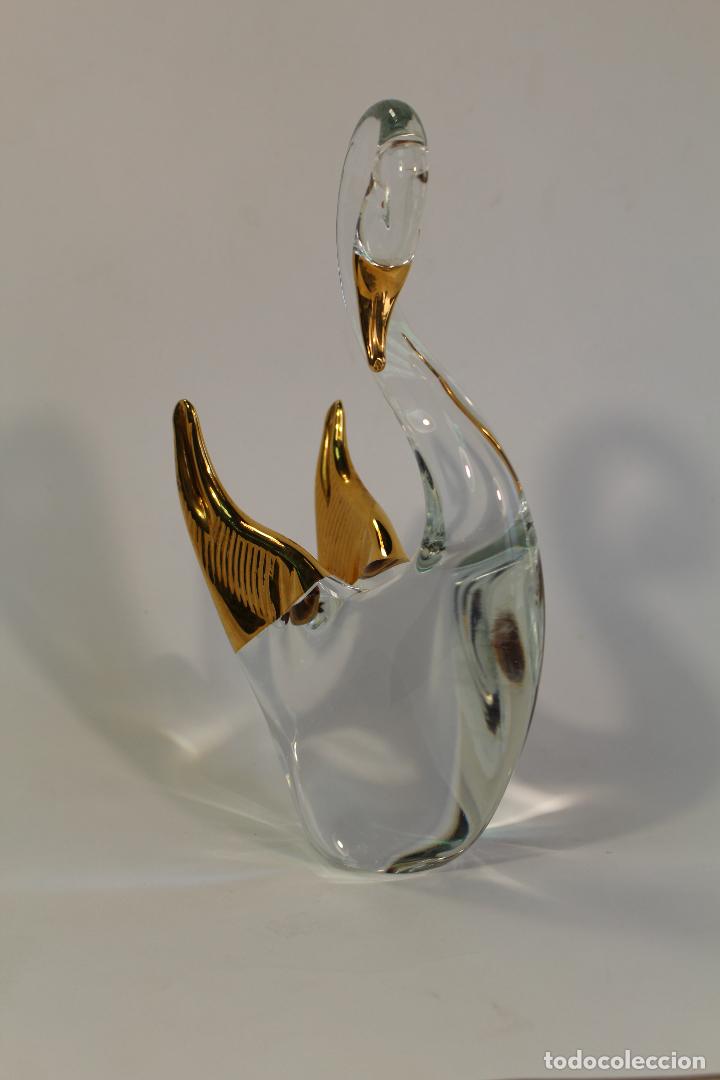Vintage: cisne en cristal con oro - Foto 3