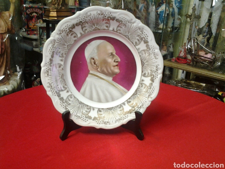 Vintage: Precioso plato de porcelana Juan XXIII