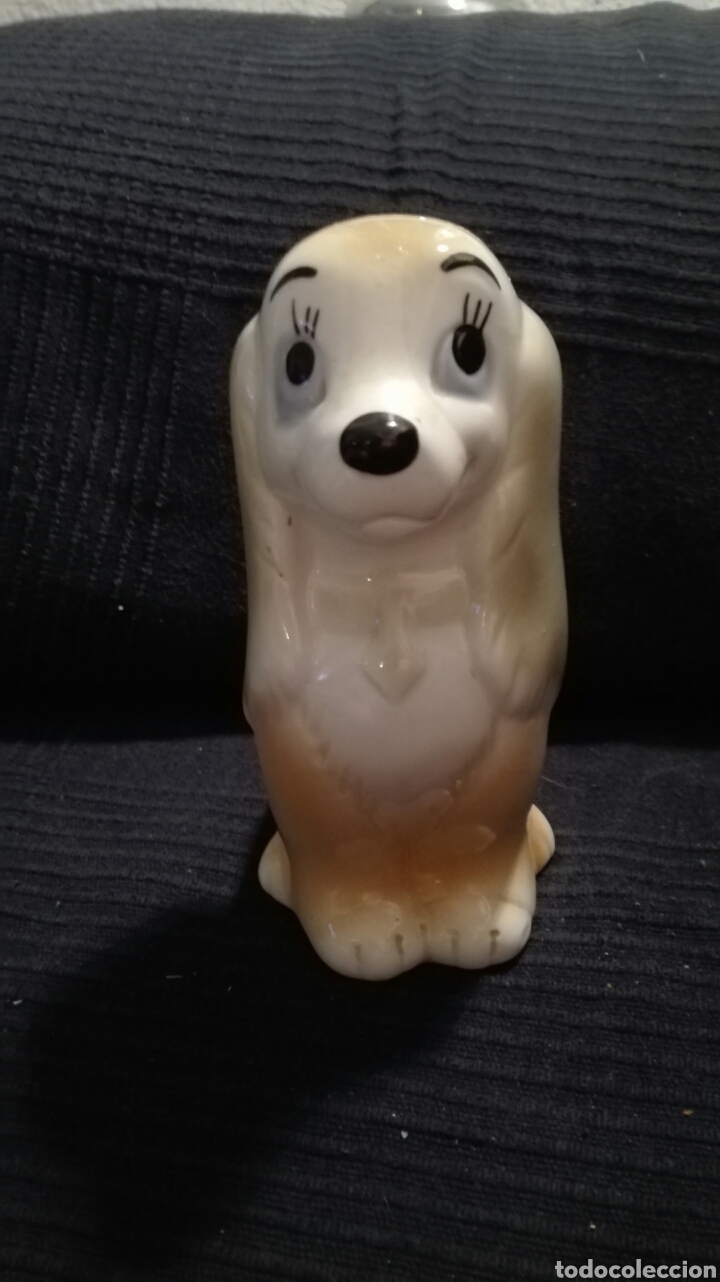Vintage: Bonita figura original de walt Disney production made in spain LA DAMA Y EL VAGABUNDO