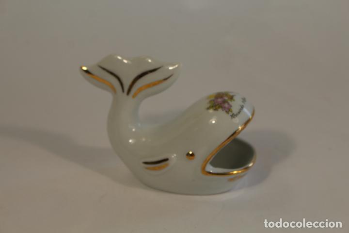 Vintage: palillero de pez en porcelana