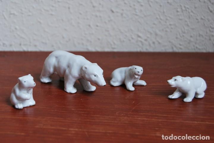 Vintage: OSOS DE PORCELANA - MADRE CON SUS CR&Iacute;AS - OSO - A&Ntilde;OS 50-60