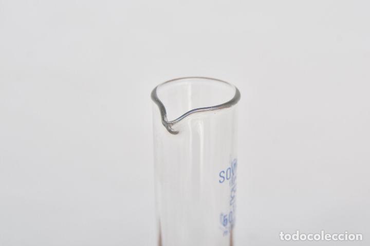 antigua probeta vaso medidor farmacia cristal - Compra venta en