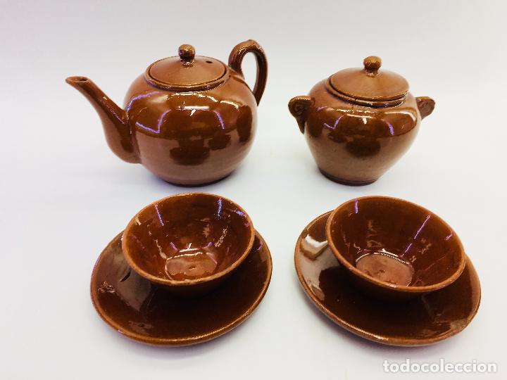 Vintage: JUEGO DE CAFE EN CERAMICA VIDRIADA