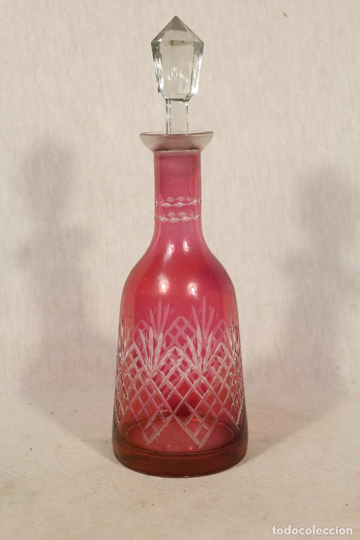 Vintage: botella en cristal tallado - Foto 4