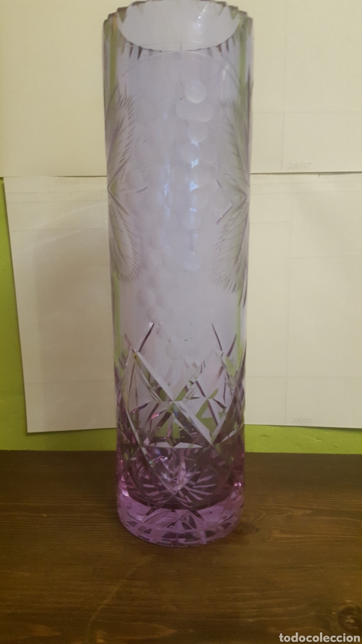 Vintage: Jarron de cristal morado - Foto 7