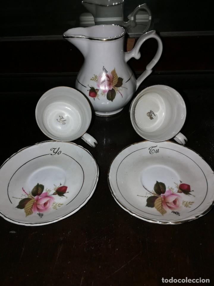 Vintage: JUEGO TU Y YO DE PORCELANA DE 5 PIEZAS
