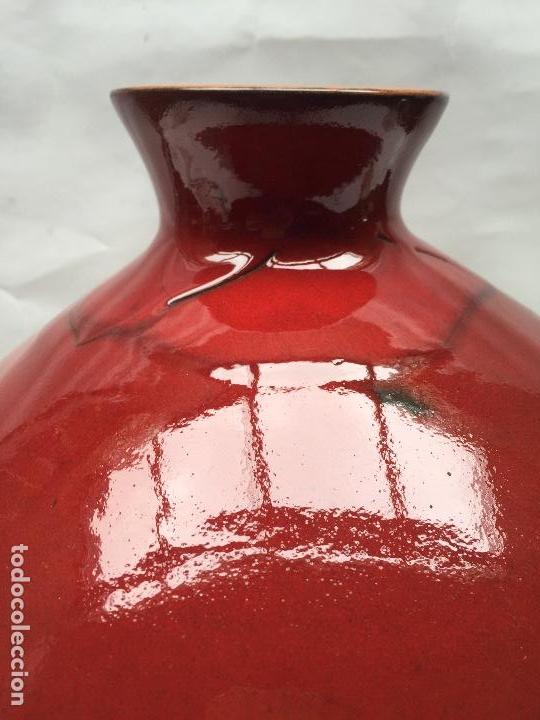 Vintage: GRAN PIEZA DE BARRO VIDRIADO  ROJO SANGRE , ESPA&Ntilde;OLA , 1970,