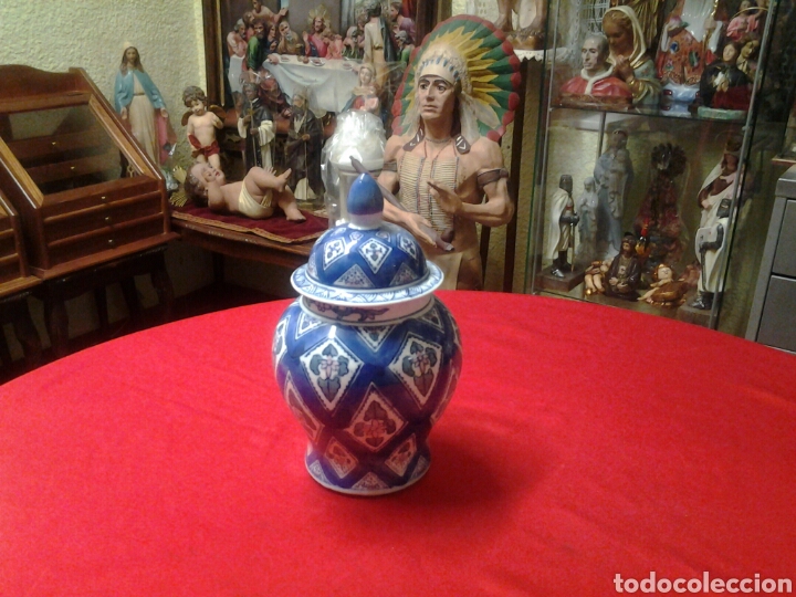 Vintage: Cuenco antiguo de porcelana china pintado a mano