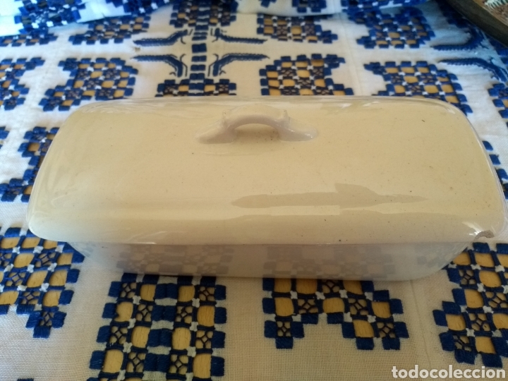 Vintage: **ANTIGUO JOYERO DE LOZA DE TOCADOR, (20/8/4 CM)**