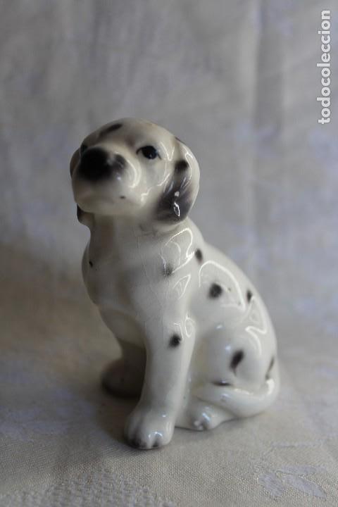 Vintage: PERRO DALMATA EN PORCELANA A&Ntilde;OS 50 MINIATURA