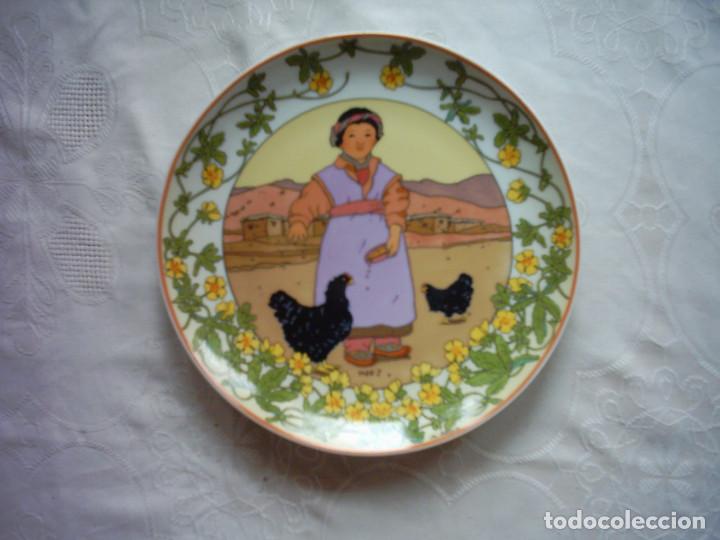 Vintage: PLATO DE PORCELANA VILLEROY & BOCH, GERMANY. NUESTROS NI&Ntilde;OS. REALIZADO POR HEINRICH. 19,5 Cm.
