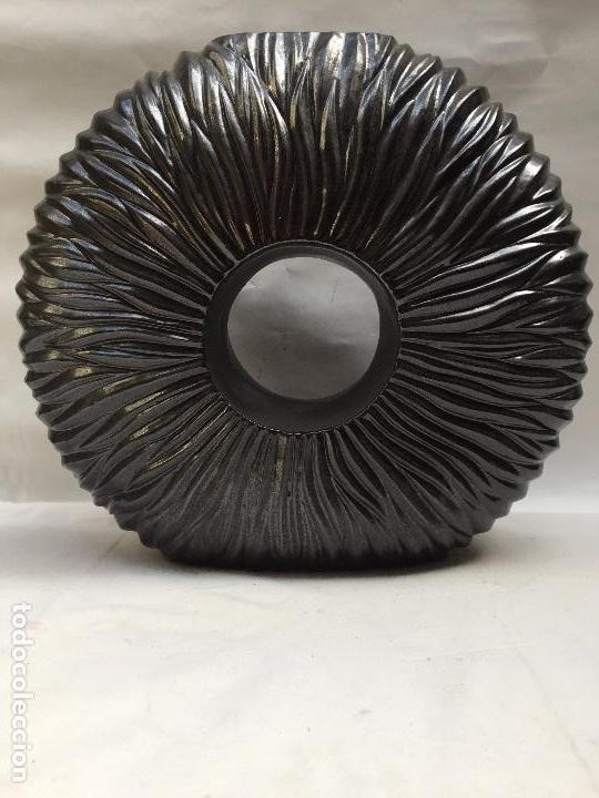 Vintage: GRAN JARRON CERAMICA VIDRIADA CHOCOLATE , 1970, XXL