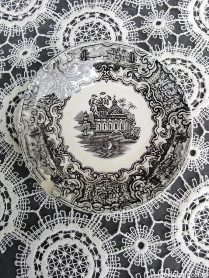Vintage: Plato platito de juego cafe de Pickman porcelana Sevilla