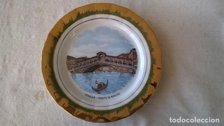 Vintage: PLATO DECORATIVO PORCELANA RDO. DE VENECIA - PUENTE RIALTO