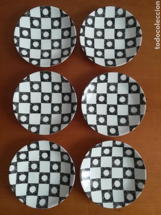 Vintage: 6 Platos de caf&eacute; Porcelana de O Castro - Galicia vintage Sargadelos