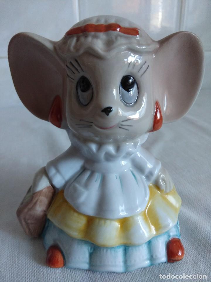 Vintage: RATITA A&Ntilde;OS 70 EN PORCELANA SELLADA.