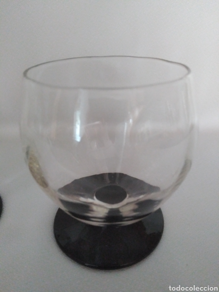 Vintage: Dos copas con base en cristal negro - Foto 4