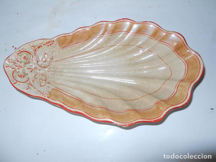 Vintage: Muy antigua y bonita concha mantequillera de cer&aacute;mica,