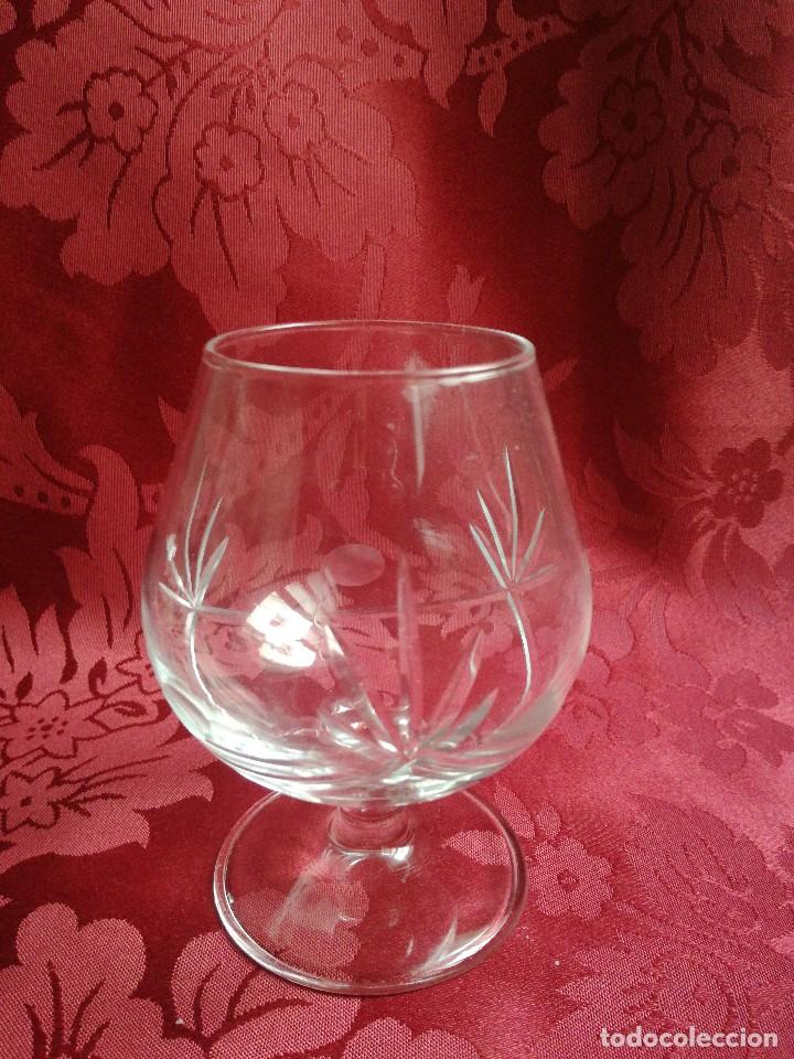 Vintage: 6 COPAS CRISTAL TALLADO - Foto 1