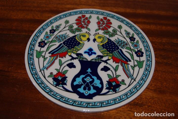 Vintage: SALVAMANTELES DE CER&Aacute;MICA - DECORACI&Oacute;N FLORAL Y P&Aacute;JAROS - LOROS - PORCELANA