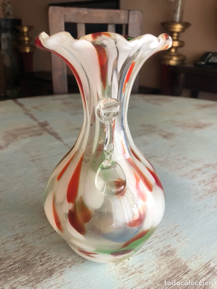 Vintage: JARRON DE VIDRIO MULTICOLOR - Foto 2