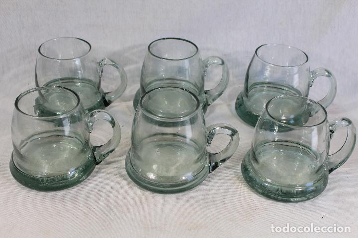 Vintage: 6 JARRAS DE CRISTAL - Foto 2
