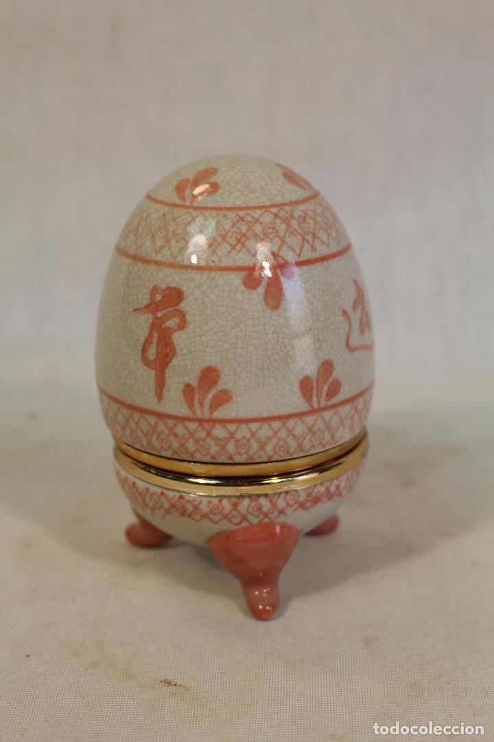 Vintage: joyero huevo en ceramica