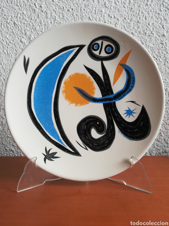 Vintage: Plato decoraci&oacute;n Marta Montcada homenaje a Joan Mir&oacute; - Sandoz Nutrition tiraje exclusivo y limitado