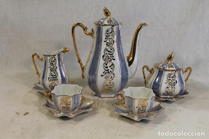Vintage: juego de cafe en porcelana villodre - alicante