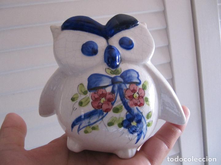 Vintage: PRECIOSO BUHO PINTADO A MANO-VALENCIA SPAIN A&Ntilde;OS 70S