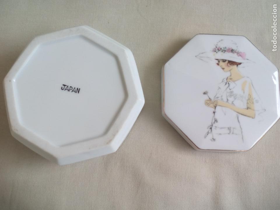 Vintage: PRECIOSO JOYERO DE PORCELANA JAPONESA. POLVERA CAJA.