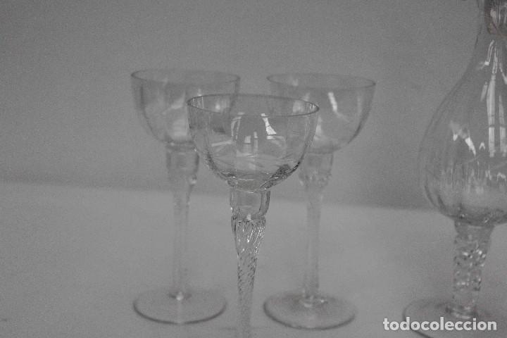 Vintage: SET 6 COMPAS BOTELLA CRISTAL TALLADO - Foto 1