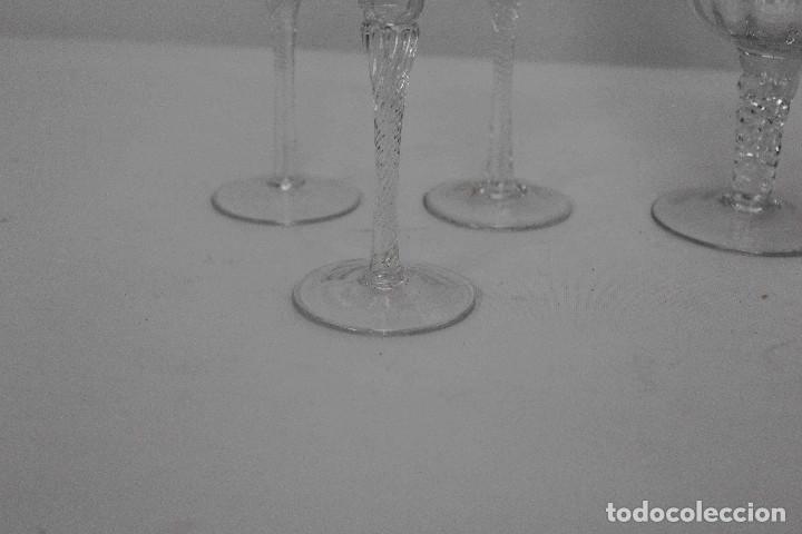 Vintage: SET 6 COMPAS BOTELLA CRISTAL TALLADO - Foto 3